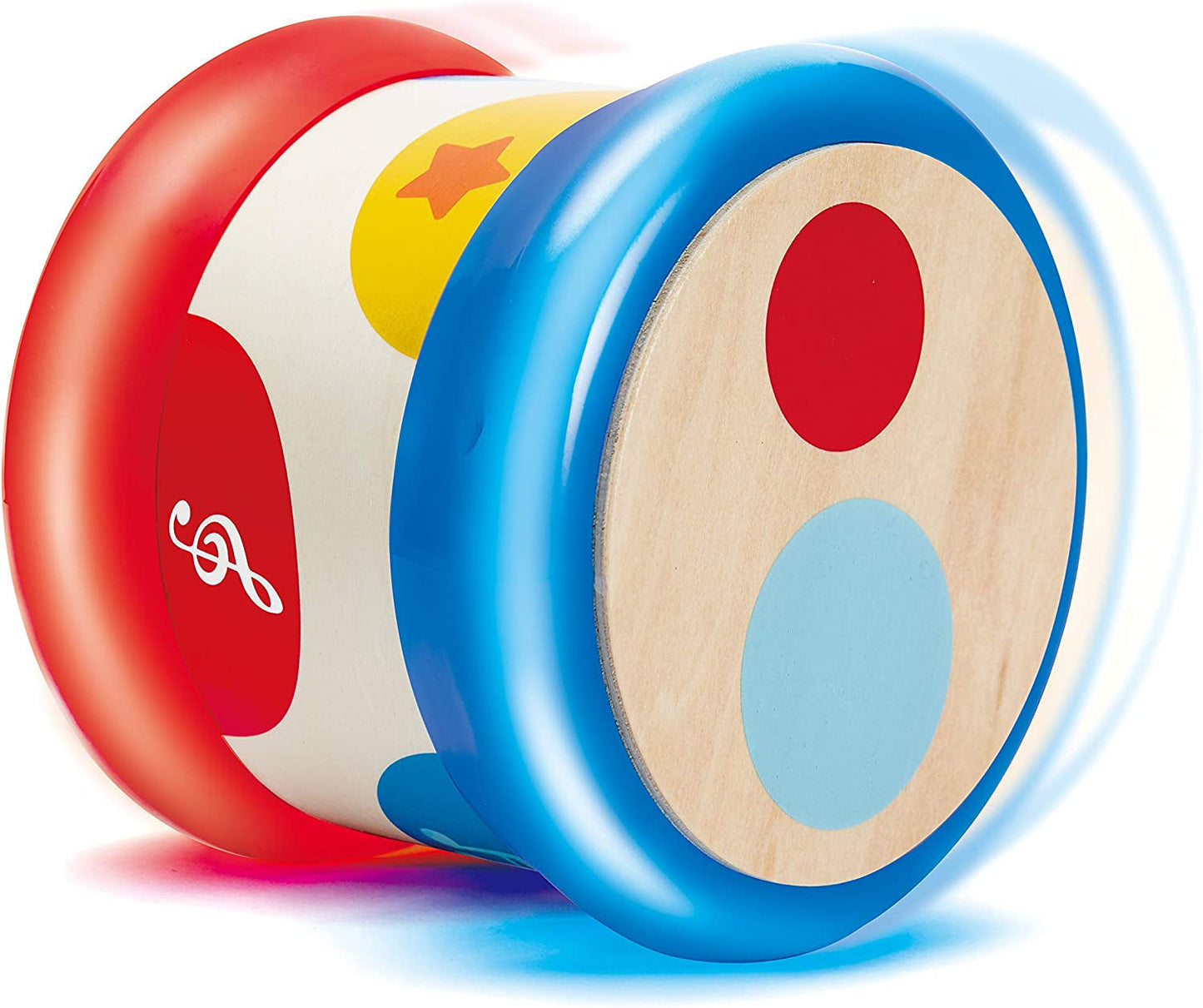 Hape Bębenek | Tocząca się zabawka muzyczna dla najmłodszych do nauki rytmu i różnych dźwięków, na baterie, od 6 miesiąca życia Baby Toys Naty Shop