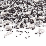 Streusel Glück Black Beauty, Mix Sprinkles Silver - Black, 90 gramów Sprinkles Naty Shop 90 gramów