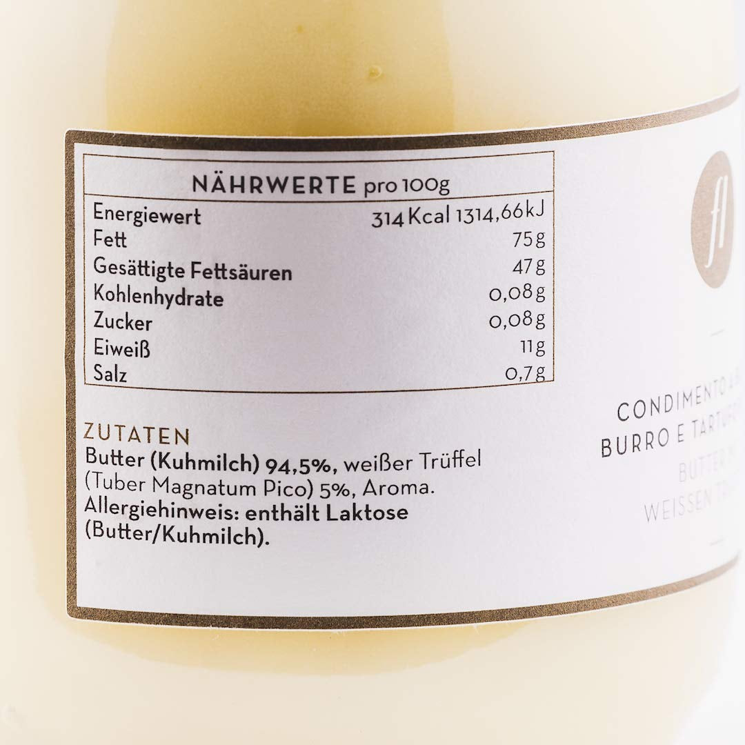 Feinkost Luigi - Masło truflowe w szklance z 5% prawdziwą białą truflą (450g) z Włoch
