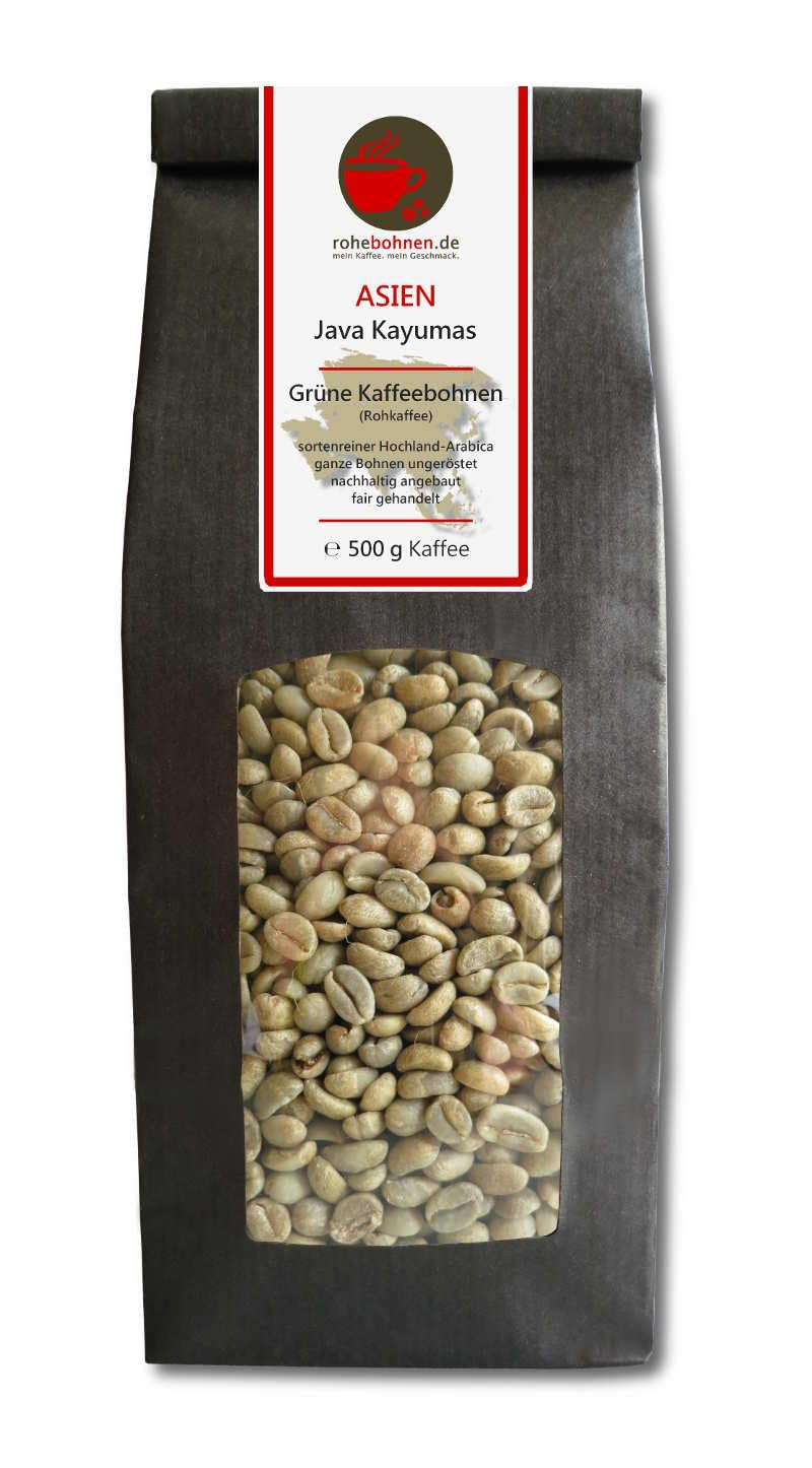 Kawa surowa - Ekologiczna kawa zielona z Etiopii, Jawy, Hondurasu (redukowana ilość zielonych ziaren kawy 3x500g) - certyfikat GMP