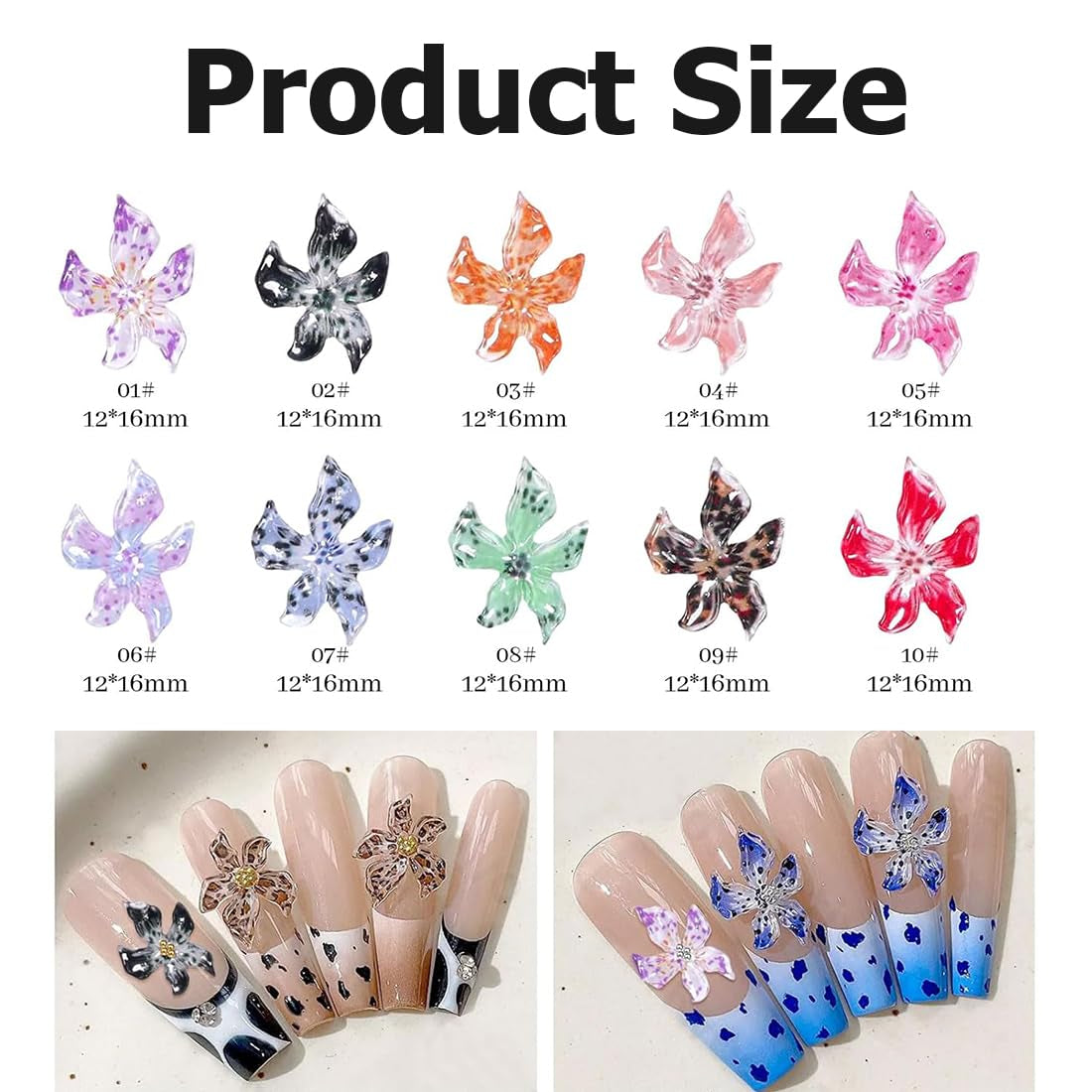 100 szt. 3D Blume Nagel Charms Nägel Zubehör Nageldesign Glitzersteine ​​​​Nailart Strasssteine ​​​​Kwiatowe zawieszki do paznokci Luminous Flower Nail Art Charms Bunte Blumen Deko Nagel Steinchen Kwiaty do paznokci