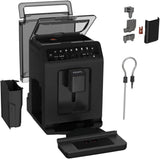 Krups EA897B Evidence Automatyczny ekspres do kawy ECOdesign, automatyczna funkcja espresso i cappuccino, technologia Quattro Force, kubki do mleka uruchamiane jednym dotknięciem, 8 ustawień wstępnych, system mleka, 1450W