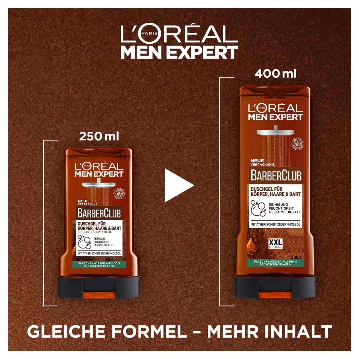 L'Oréal Men Expert XXL żel pod prysznic i szampon dla mężczyzn, 400 ml Naty Shop