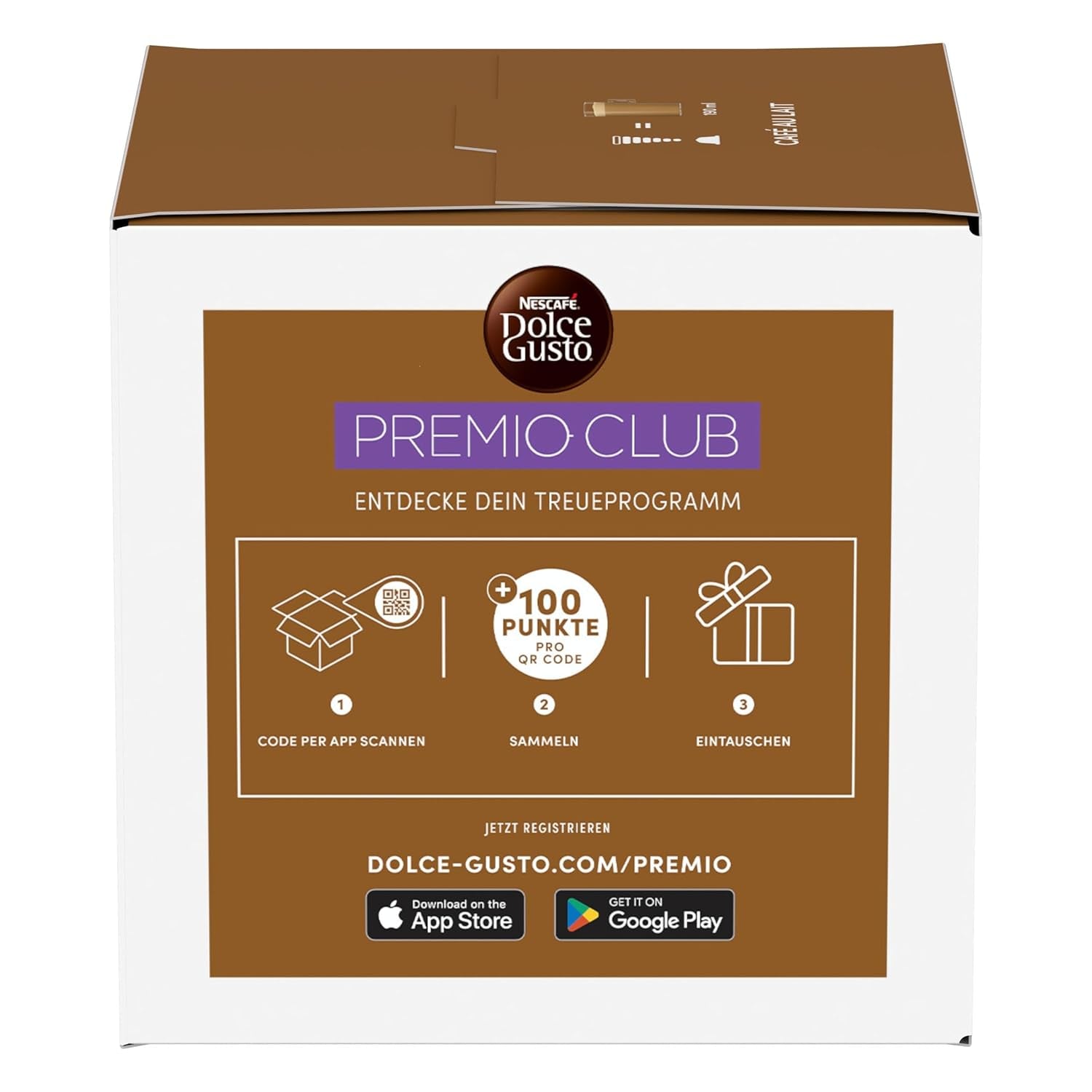 NESCAFÉ DOLCE GUSTO Café au Lait Kaffeekapseln Pakiet 6 sztuk (6 x 16 Kapseln)