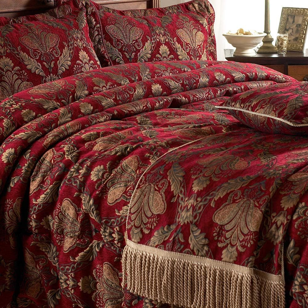 Riva Home Shiraz Łóżka i kołdry Paoletti Burgundowe 130X170Cm
