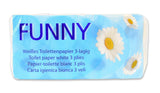 Zabawny papier toaletowy AG-014, 3 warstwy, 250 arkuszy, 9,5 cm x 11 cm, biały, opakowanie jednostkowe 8 rolek