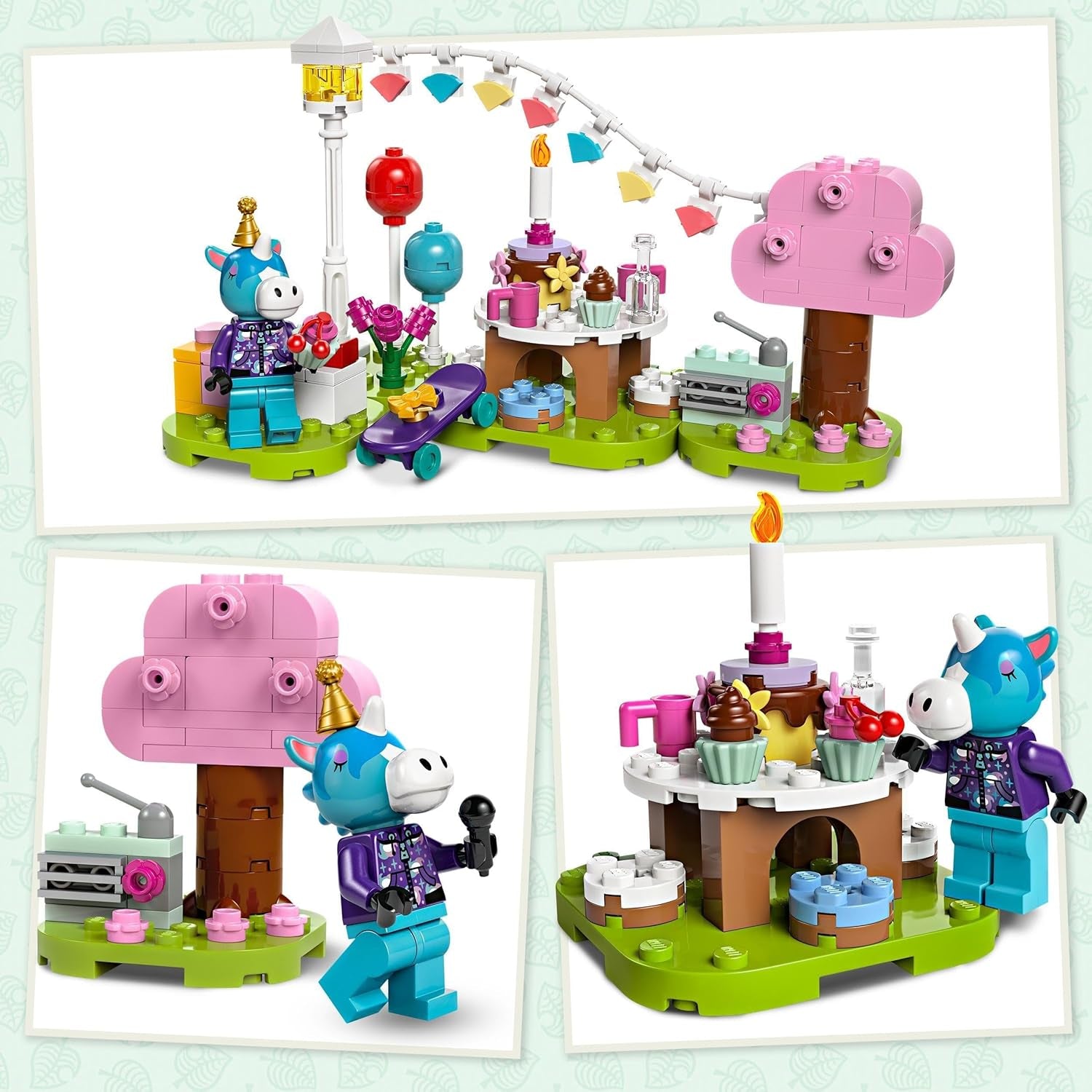 LEGO Animal Crossing Przyjęcie urodzinowe Jimmy'ego Kreatywna zabawka dla dzieci Gra wideo Koń Zestaw zwierząt Prezent dla dziewcząt i chłopców w wieku 6 lat 77046 Zestawy do budowania Besuche den LEGO-Store