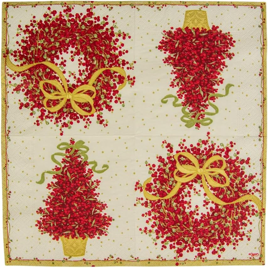 8070C Trójwarstwowe serwetki papierowe, 20 sztuk, 25 X 25 cm, Pepperberry