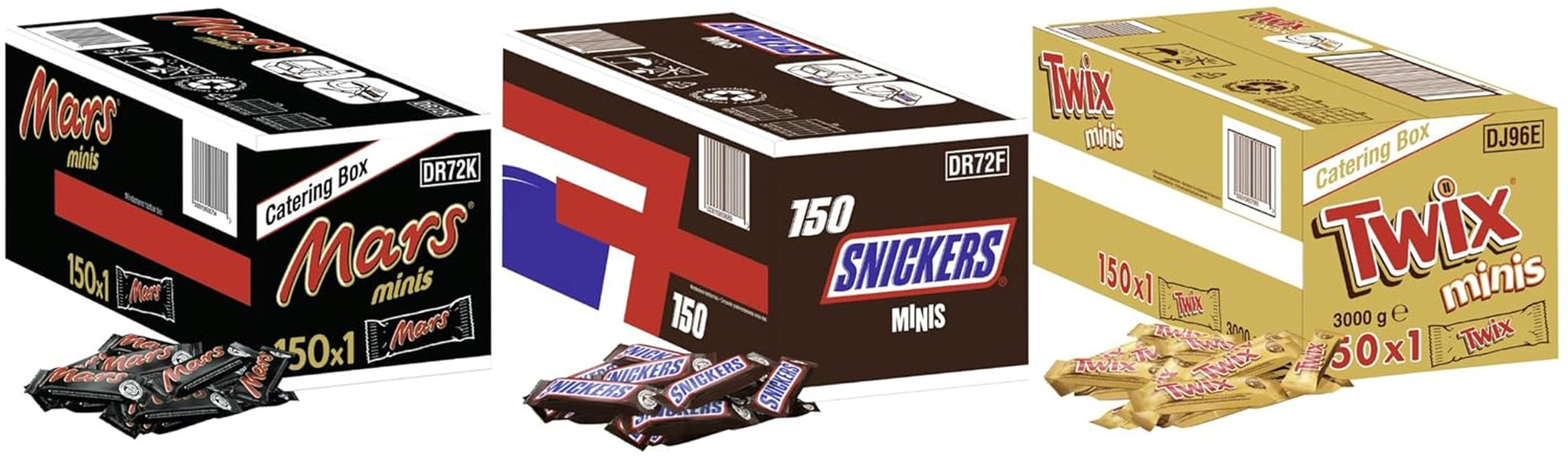 Batony czekoladowe Mars Minis | Opakowanie zbiorcze czekolady | Karmel | 150x18g