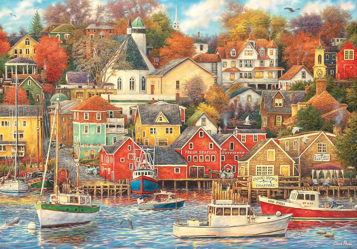 Clementoni - 31685 Kolekcja Puzzle - Good Times Harbor - Puzzle 1500 elementów od 14 lat, puzzle dla dorosłych z ukrytymi przedmiotami, gra zręcznościowa dla całej rodziny, średnie Puzzle Naty Shop