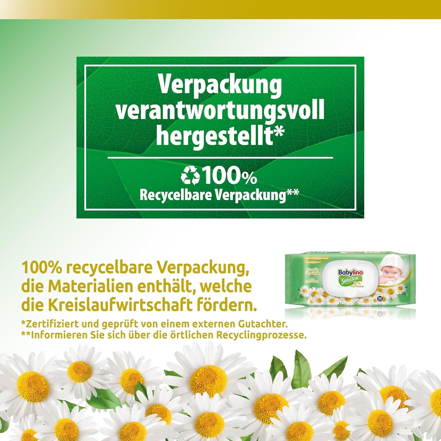 Chusteczki dla niemowląt Sensitive, 0% substancji zapachowych, 98% naturalnej formuły przywracającej równowagę pH skóry, pieczęć świeżości, 54 chusteczki
