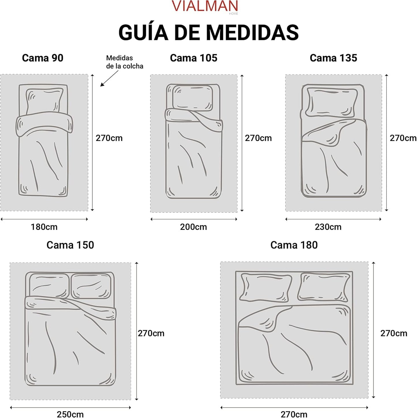 VIALMAN Colcha Bouti Ligera Narzuta Sofia 21, poliester bawełna, beżowy, Cama 150: 250 x 270 cm Łóżka i koce Besuche den VIALMAN-Store
