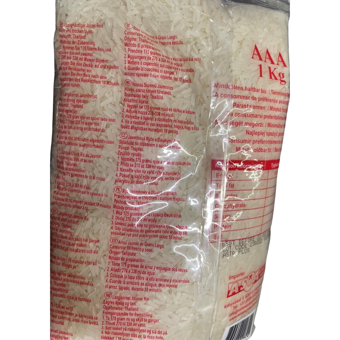 ROYAL THAI RICE - Ryż długoziarnisty pachnący jaśminem - 10 x 1 KG - Opakowanie zbiorcze