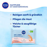 NIVEA BABY Soft & Cream chusteczki nawilżane dla niemowląt (4 x 57 sztuk)