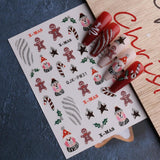 JMEOWIO Nagelsticker Glitzer Weihnachten 10 Blatt Nail Art Naklejka Selbstklebend Nagelaufkleber Schneeflocken Zimowa dekoracja Nageldesign Zubehör