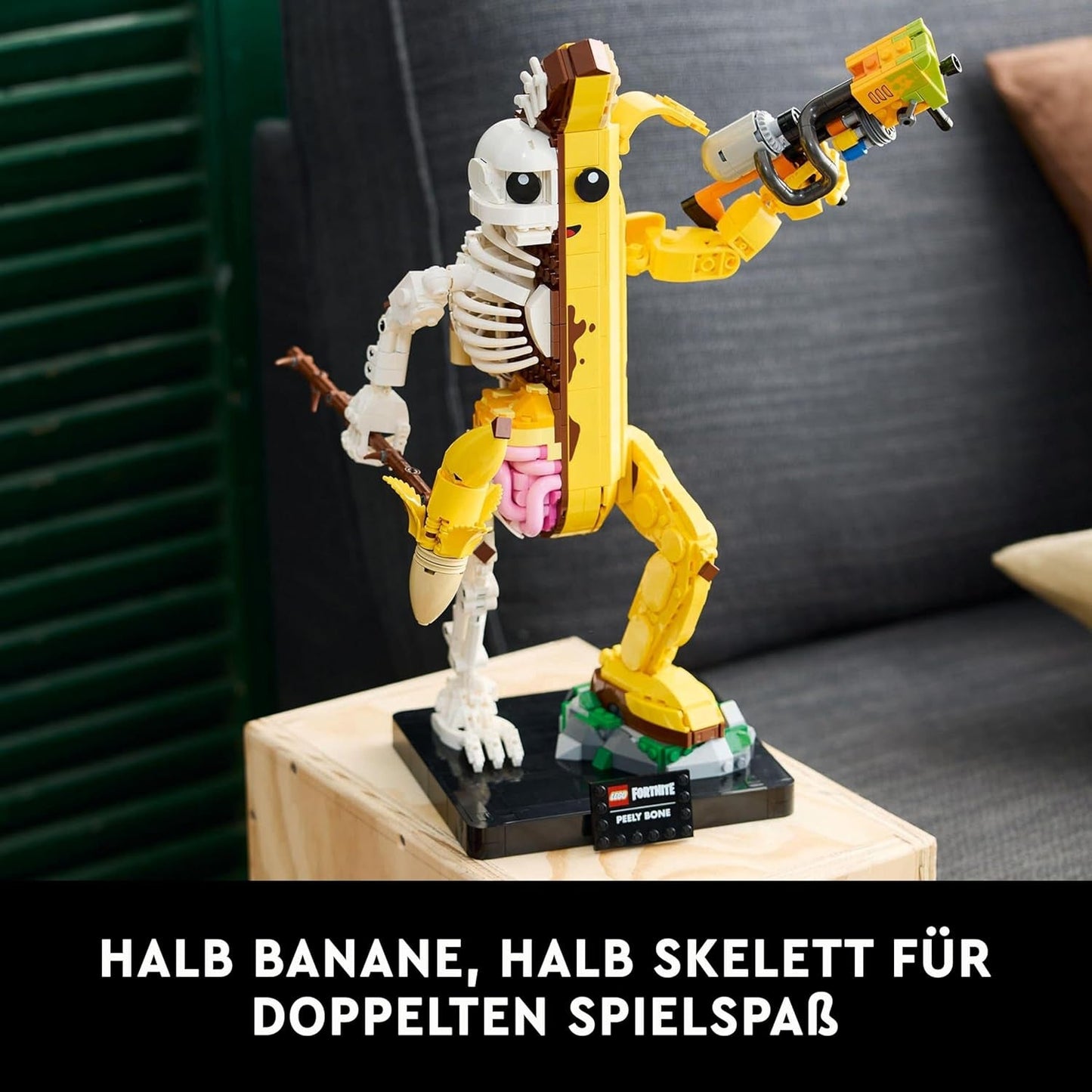 LEGO Fortnite Bone Shali — W zestawie miotacz farby i miska — Przedmiot kolekcjonerski dla fanów gier wideo — Zestaw do budowania dla dorosłych jako dekoracja domu lub biura — 77072 Zestawy do budowania Besuche den LEGO-Store