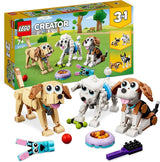 LEGO Creator 31137 Zestaw 3 w 1 ze słodkim psem z figurkami zwierząt Jamnik, mops, pudel i inne zabawki dla dzieci w wieku 7+, prezent dla miłośników psów Zestawy do budowania Besuche den LEGO-Store Default Title