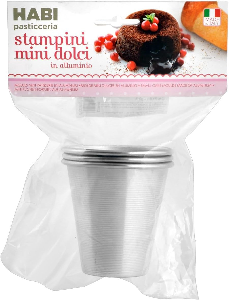 Zestaw 3 foremek Baba Au Rhum, 7 x 8 cm, aluminium, 3 sztuki Formy i blachy do pieczenia Naty Shop
