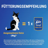 Felix Zupa w Paskach, Zupa Dla Kota, Mieszana, Opakowanie 8 sztuk (8 x 6 saszetek po 48 g każda)