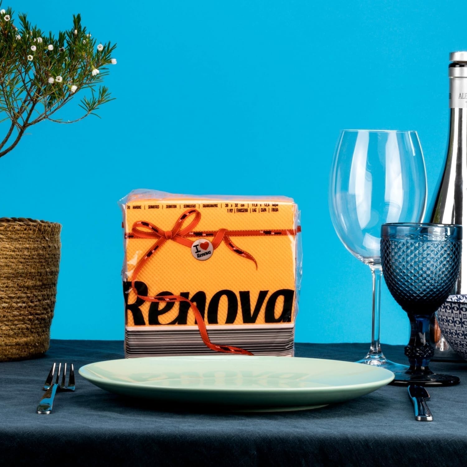 Serwetki papierowe Renova, Red Label Orange - 70 serwetek