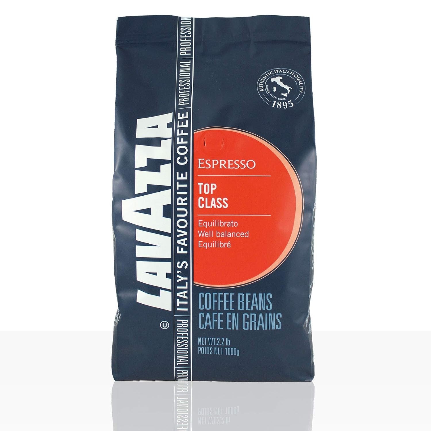 Lavazza Espresso Kawa najwyższej klasy Gran Gusto, całe ziarna, opakowanie 6 szt., 6 x 1000 g