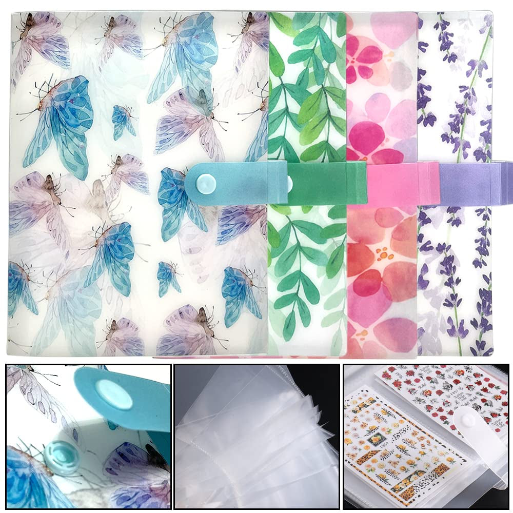 144 miejsca na naklejki na paznokcie książka do przechowywania Blätter naklejki na paznokcie Sammelalbum naklejka na paznokcie Leerer Displayhalter Binder Buch Kunststoff DIY narzędzia do projektowania paznokci Für naklejki artystyczne