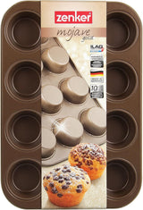 Zenker, forma do muffinów Ø 7 cm, MOJAVE GOLD Formy i blachy do pieczenia Naty Shop