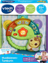 Tamburyn Vtech Baby Musical Bee - Zabawka muzyczna z cyframi, zabawnymi dźwiękami, zdaniami i piosenkami - Dla dzieci w wieku 3-36 miesięcy Baby Toys Naty Shop