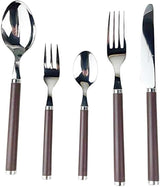 Sztućce Villeroy And Boch Play w kolorze czekoladowo-brązowym, dla maksymalnie 6 osób, 30 sztuk, stal nierdzewna, brązowy plastikowy uchwyt Kitchen Naty Shop