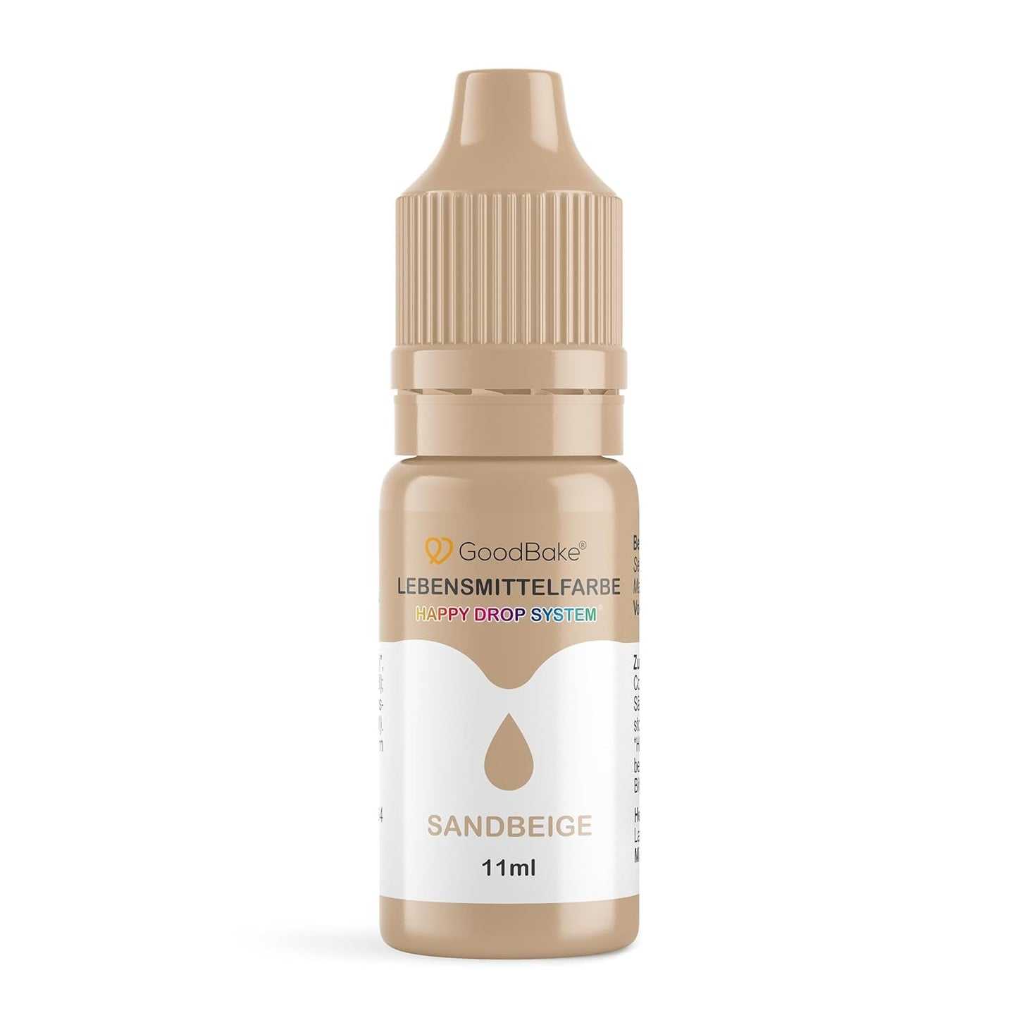 Goodbake Pastel Sand Beige Barwnik spożywczy (11ml) - Barwnik spożywczy w dużej dawce - Do barwienia ciast, kremów, kremów maślanych, makaroników, napojów, śluzów i wielu innych produktów. 100% wegańskie