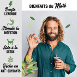 ORIGEENS BIO YERBA MATE TEA 200G - Oryginalna I Bio Yerba Mate niepalona, ​​liście, bez łodyżek, pyłu i okruszków I Napój energetyzujący i detoksykujący