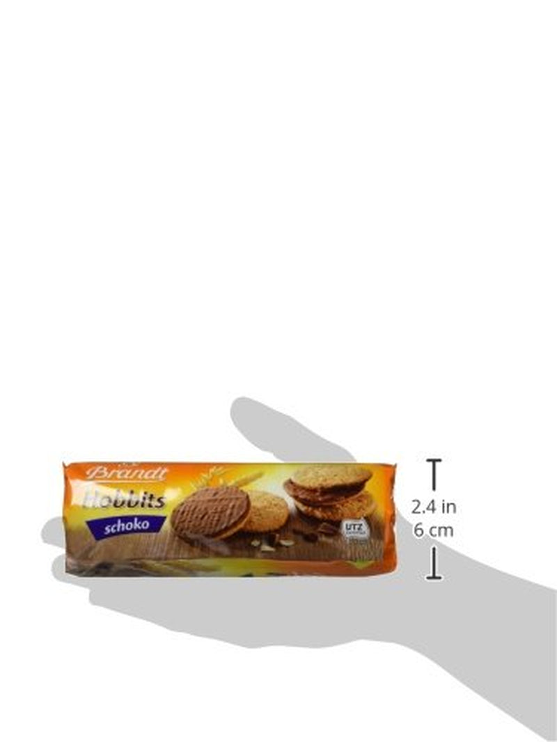 Brandt Hobbits Chocolate - opakowanie 18 sztuk - pudełko do przechowywania - pełnoziarniste płatki owsiane o wysokiej zawartości błonnika, półdrobne czekoladowe ciastka (18 x 265 g)