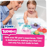 Tomy Toomies Peppa's Pool Party - 5 kubków z łącznikiem z 5 zabawkami dla dzieci Peppa Pig & Friends Water Squirter - zabawki do kąpieli + 18 miesięcy - Zabawki do kąpieli i zabawki do basenu dla dzieci Bebe Toys Naty Shop