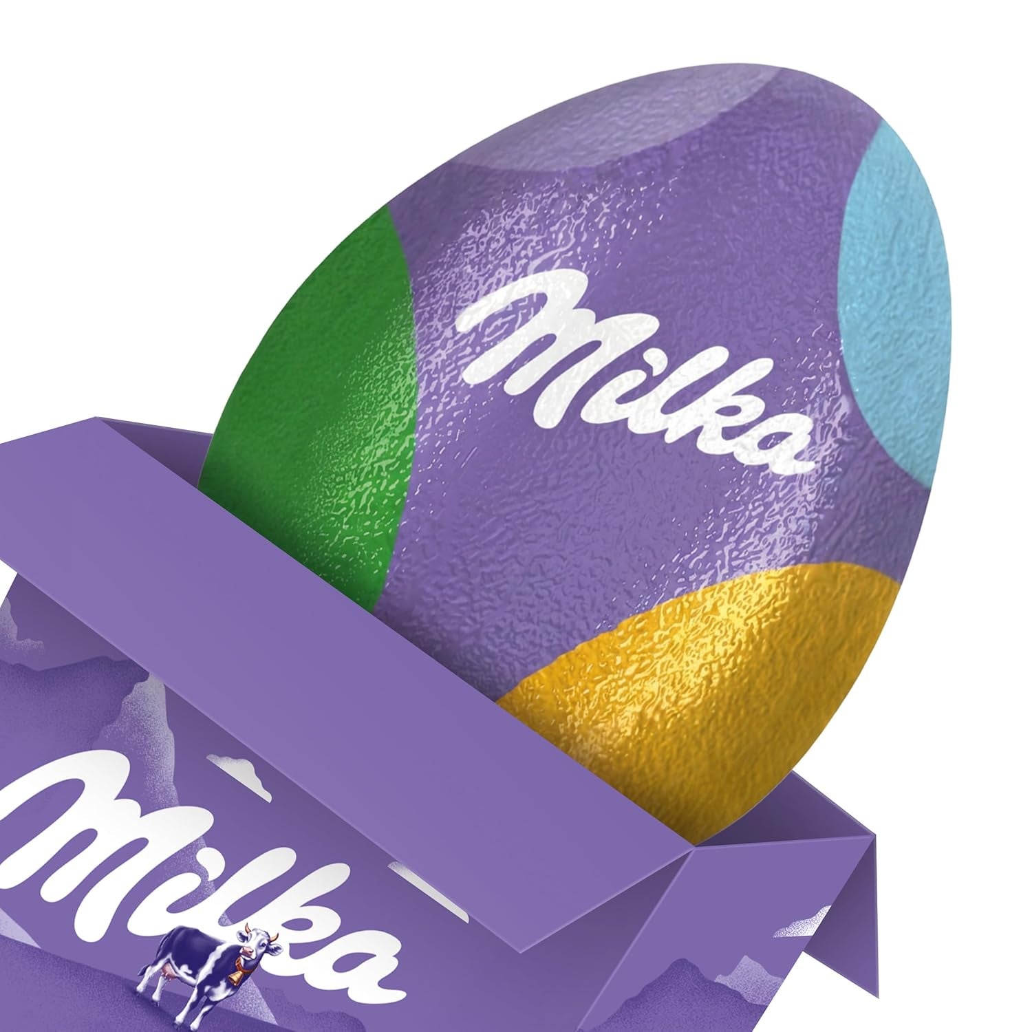 Milkshake Me Egg – czekoladowe jajko nadziewane mini kolorowymi jajkami z alpejskiej mlecznej czekolady – 97g