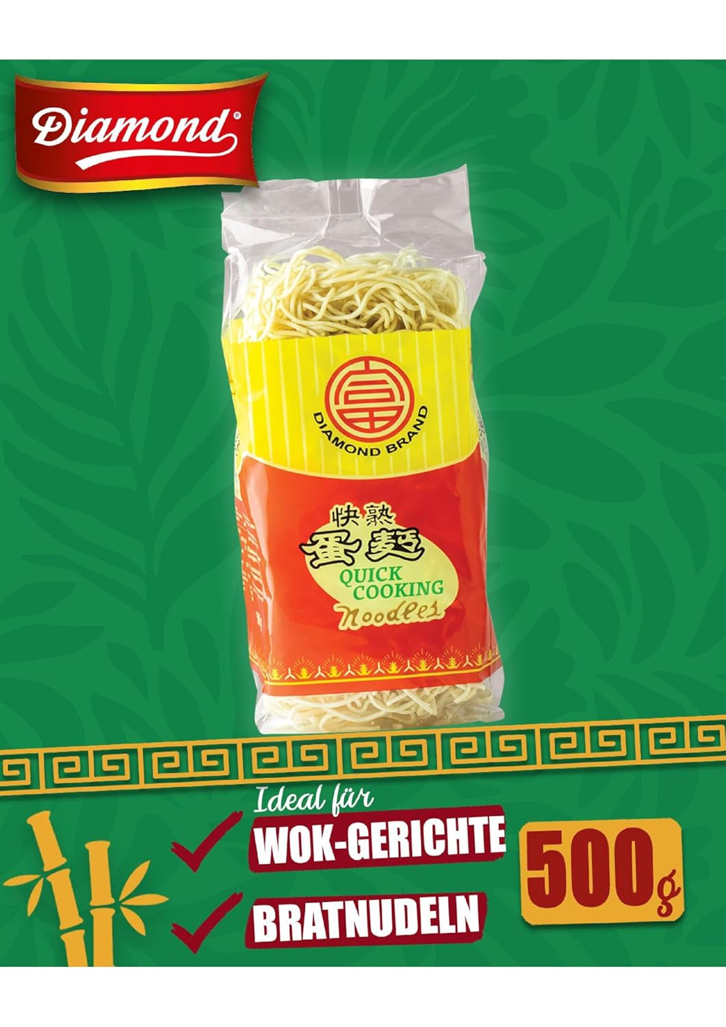 Makaron DIAMOND z jajkiem, makaronem wok z mąki pszennej instant i dodatkami - 1 x 500 g