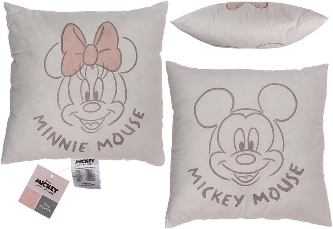 Poduszka dekoracyjna Out of the Blue, Disney, Minnie i Mickey 40 X 40 cm, poszewka: 100% bawełna, wypełnienie: 100% poliester Poduszki standardowe Naty Shop Tytuł domyślny