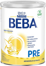 BEBA PRE Mleko początkowe od urodzenia, Żywność dla niemowląt z DHA, Tylko laktoza, Bez oleju palmowego, Op. 3 (3 x 800g) Naty Shop