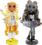 Edycja specjalna Rainbow High Shadow High – Madison Twins Sunny and Luna – 2 modne lalki w żółtych i szarych strojach od projektantów, mieszaj i dopasowuj z akcesoriami – dla kolekcjonerów i dzieci w wieku 4–12 lat