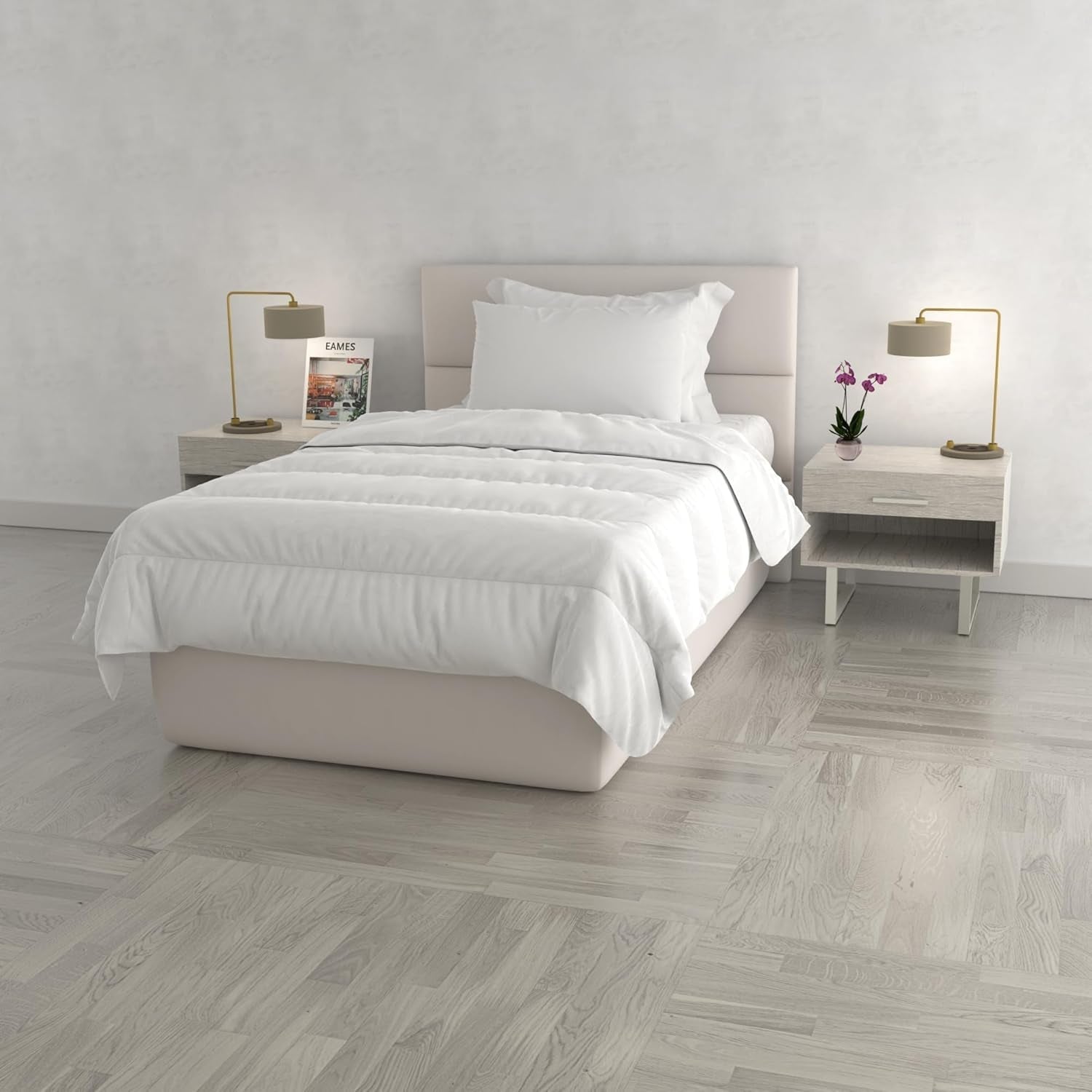 Kołdra Prestige Made in Italy, lato, biała, 250 x 200 cm Kołdry i kołdry Naty Shop biała 200 x 200 cm