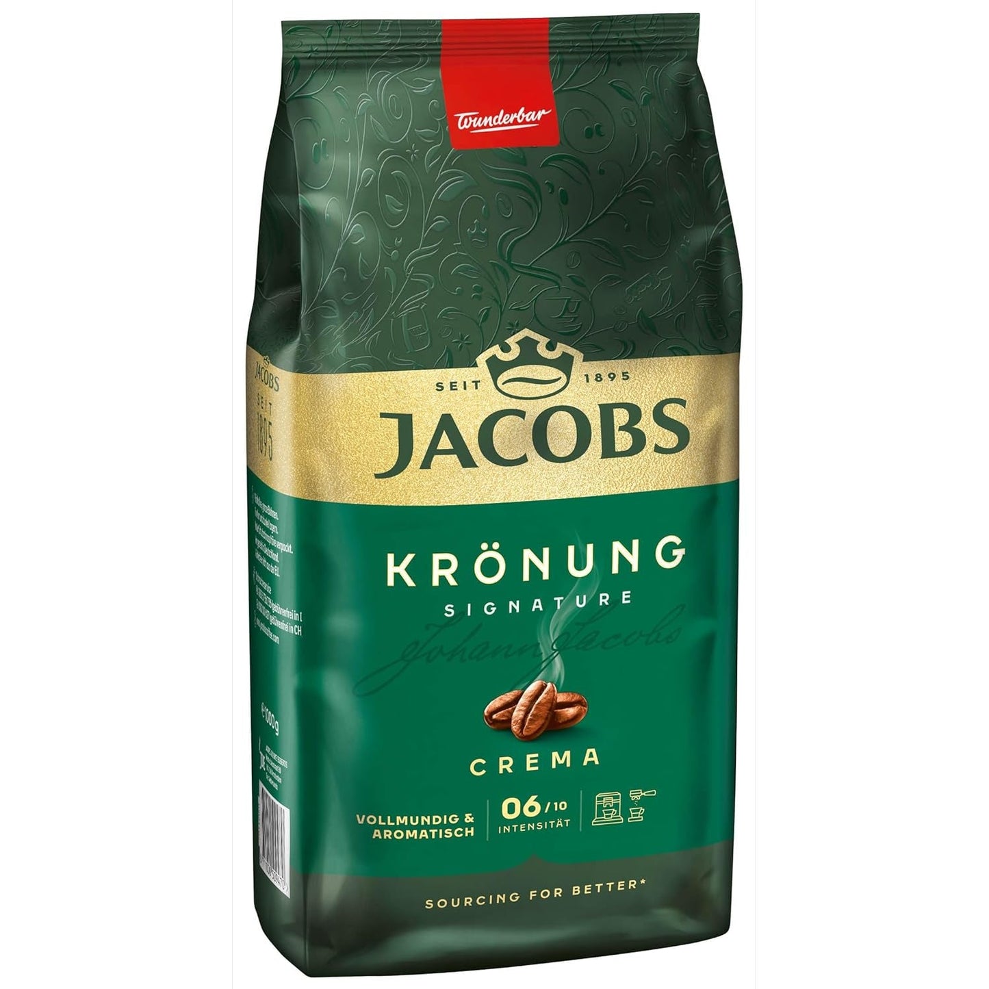 Jacobs Krönung Cream, kawa pełnoziarnista, opakowanie 4 szt. (4 x 1000 g)