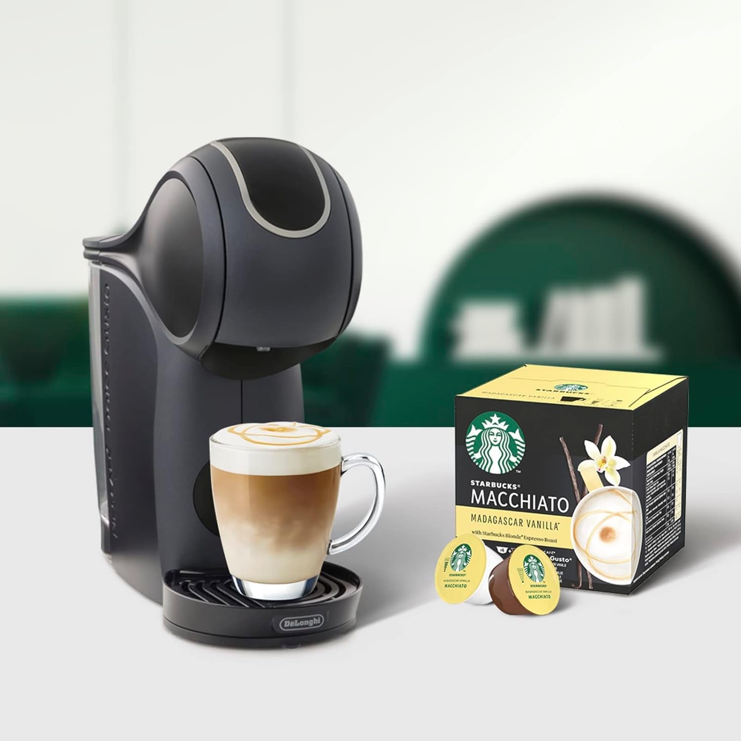 STARBUCKS Probierset, pakiet odmian White Cup firmy Nescafé Dolce Gusto Kaffeekapseln & Vanilla Macchiato firmy Nescafé Dolce Gusto Kaffeekapseln 6 x 12 (72 kapsułki, 36 porcji)
