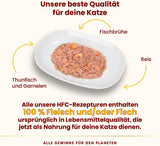 Almo Nature HFC Naturalna mokra karma dla kotów - tuńczyk i krewetki, opakowanie 24 szt. (24 x 70 g)