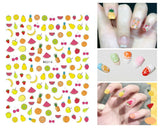 12 Blatt Nagelsticker Süß Kinder Nagelaufkleber Selbstklebend Weihnachtsblumen Blätter Tiere Pflanzen Früchte Nail Art Naklejka Dekoration Nageldesign Zubehör