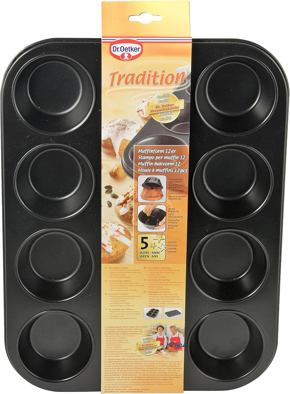 Dr. Oetker Muffinform 12-Er Mini Ø 7 Cm, Cupcake Form Für Saftige Muffins, Muffinblech Mit Antihaftbeschichtung, Menge: 1 Stück Formy i blachy do pieczenia Naty Shop