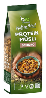 Biozentrale musli białkowe - 375g - Organiczne z miodem - Jako płatki śniadaniowe lub jako przekąska
