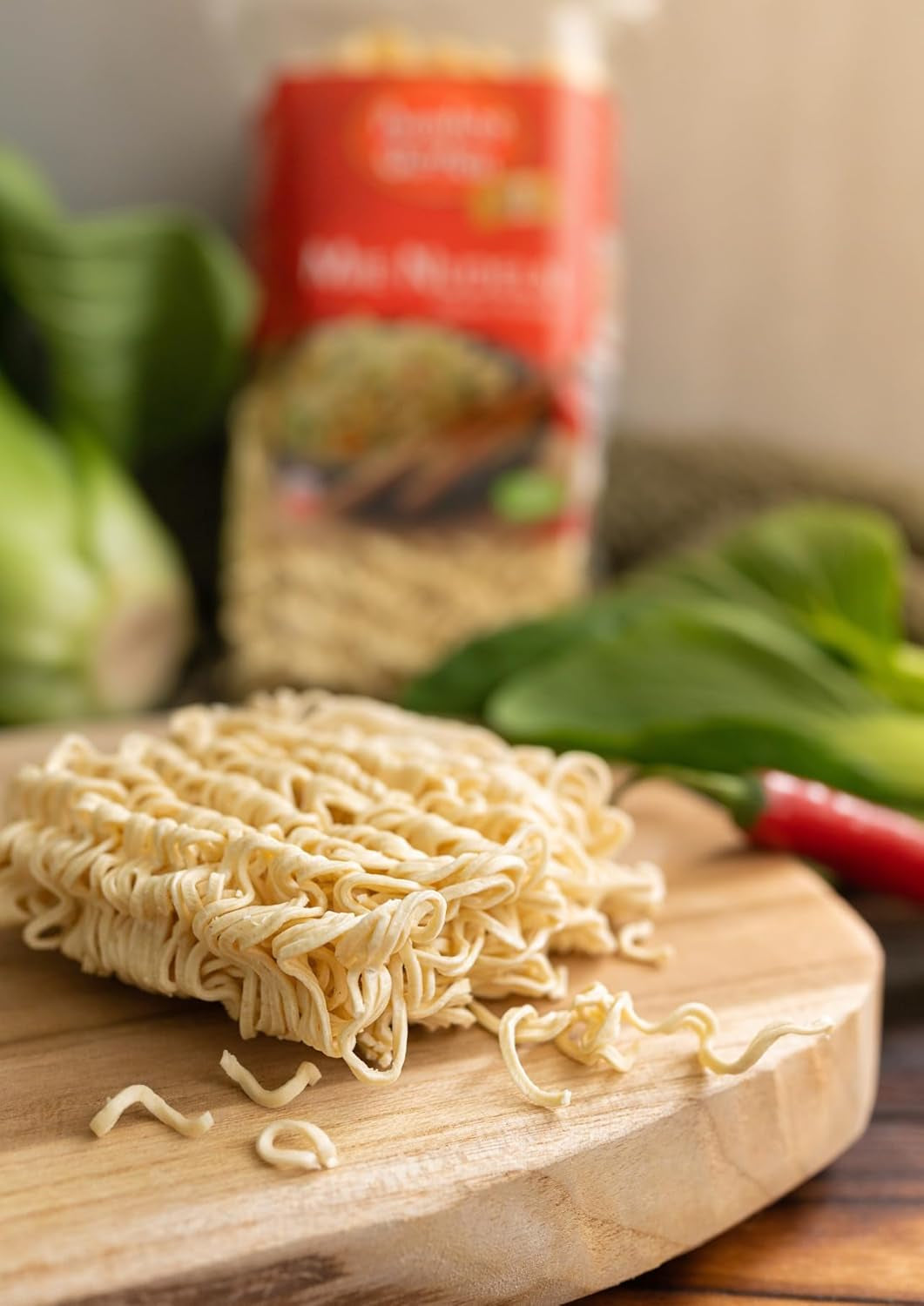 Ogród Bambusowy - Makaron Mie | Makaron błyskawiczny do kuchni azjatyckiej | Idealny do dań z woka lub zup. Weganie | Worek 250g