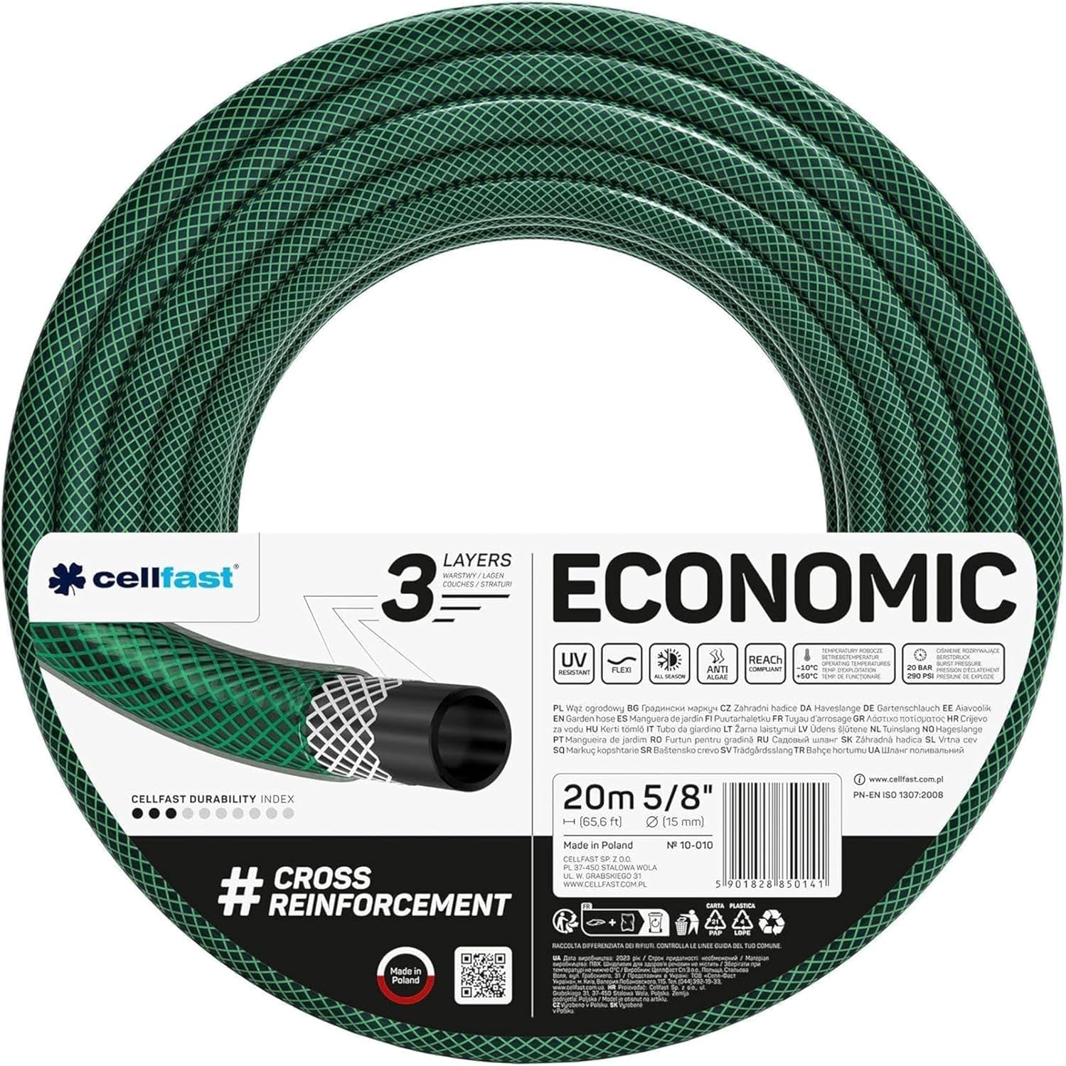 Wąż ogrodowy Cellfast ECONOMIC 20m, 5/8", 10-010