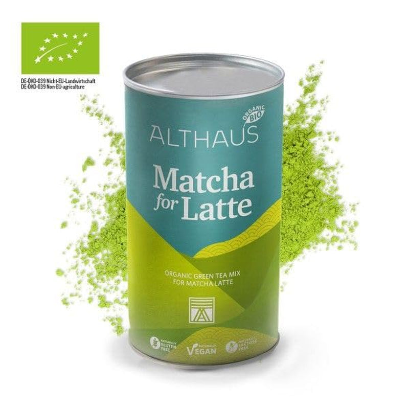 Matcha do latte Mieszanka herbat zielonych z cukrem trzcinowym, 400g, wegańska, na 20 porcji