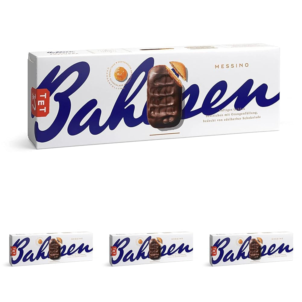 Bahlsen Messino Edelherb - Opakowanie 4 szt. - Puszyste ciasto z nadzieniem czekoladowo-pomarańczowym Edelherb (1 x 125g)