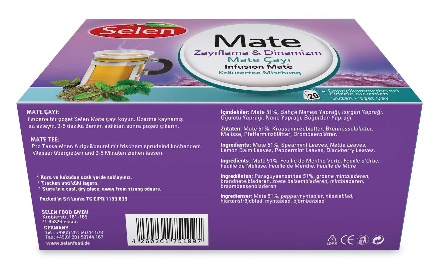 Herbata ziołowa Selenium Mate 20 saszetek